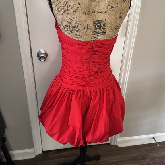 Lovers & Friends size small Strapless Red Bubble Dress - Picture 3 of 5
